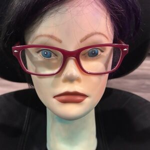 Betsey Johnson Dark Pink Brown Reading Glasses 1.50